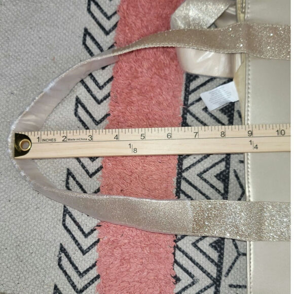 JIMMY CHOO PARFUMS GOLD TOTE BAG W GLITTER HANDLES - Picture 13 of 14